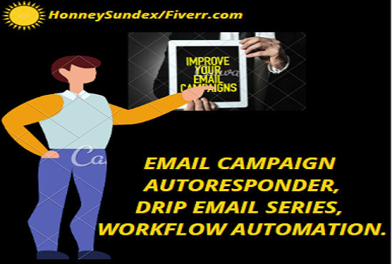 I will do email campaign autoresponder, drip email series workflow automation