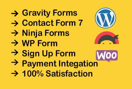 I will do gravity,wordpress,ninja,contact 7,popup and sign up form