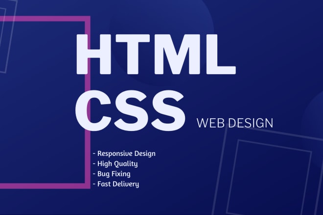 I will do html css web design