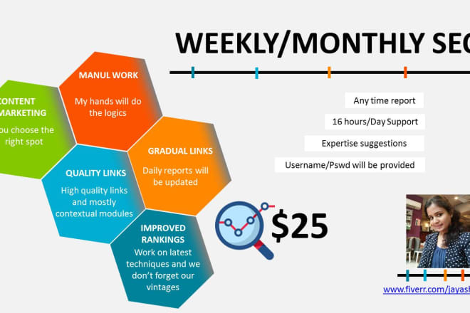 I will do weekly 14 days monthly SEO backlink building