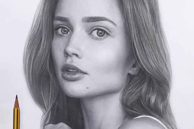 I will draw a realistic pencil sketch portrait from your photo