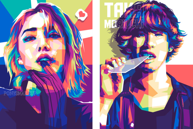 I will draw your photo into wpap pop art