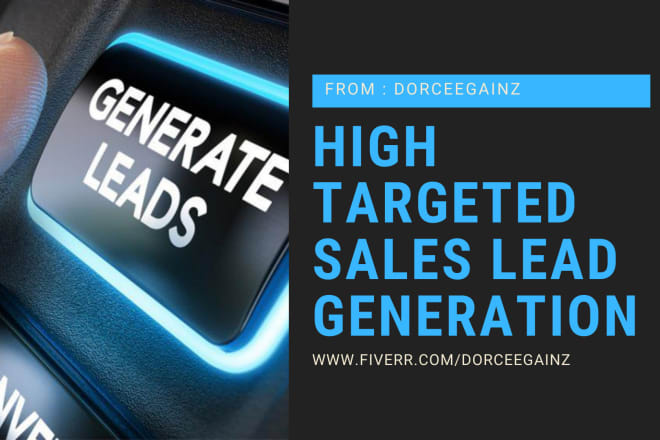 I will generate high targeted sales leads b2b leads linkedin lead