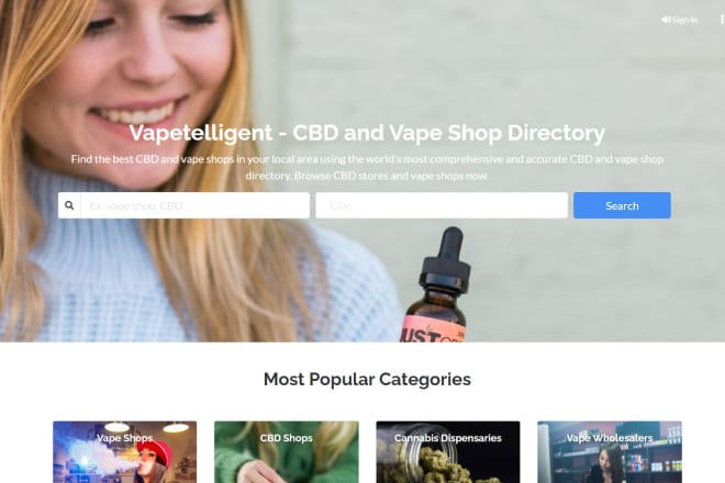 I will give you a listing on cbd and vape shop business directory
