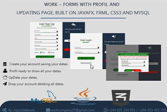 I will help you with java javafx connected to mysql database