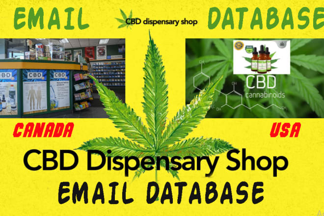 I will send 50 k usa and canada cbd,cannabis marijuana dispensaries vape shop database