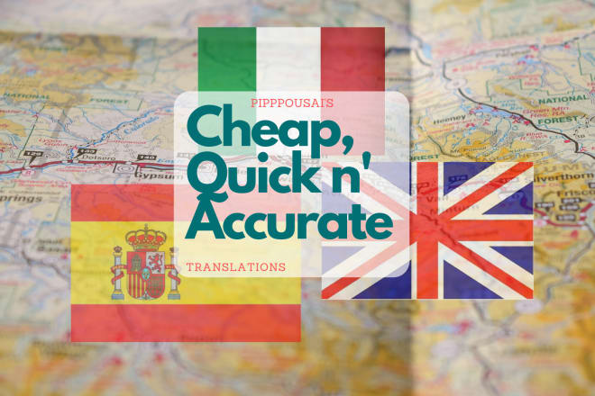 I will translate 2000 words from english to italian, fast and cheap