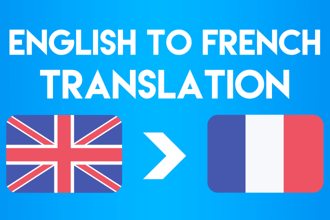 I will translate from english to french