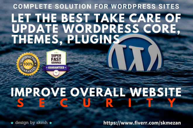 I will update wordpress, themes, plugins, improve overall security