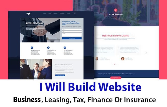 I will build, leasing, tax, insurance,finance, business investment, company website