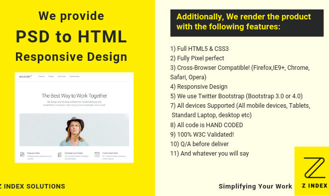 I will convert psd to html responsive, xd to html, figma to html with bootstrap