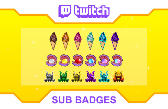 I will create awesome custom twitch emotes and sub badges