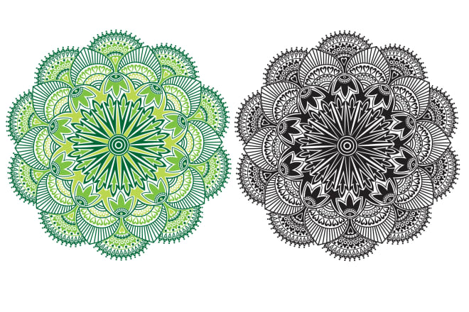I will create circle mandala,zentangle,adult coloring pages for you
