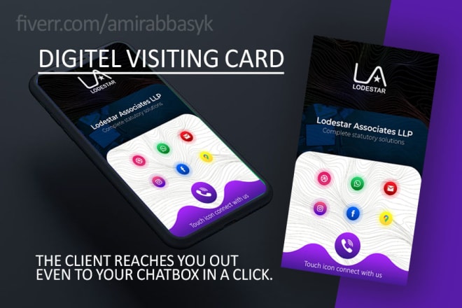 I will create clickable digital visiting card for you