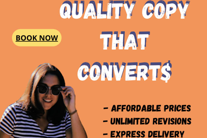 I will create quality copy that increases your sales