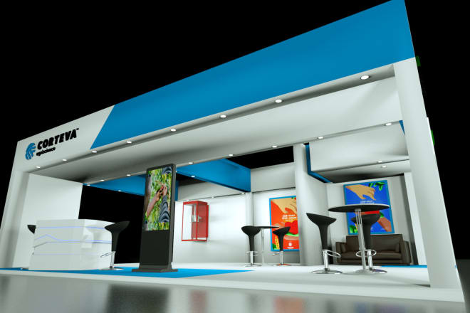 I will create trade show booths for you