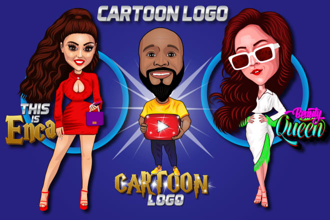 I will design a caricature or cartoon logo for you