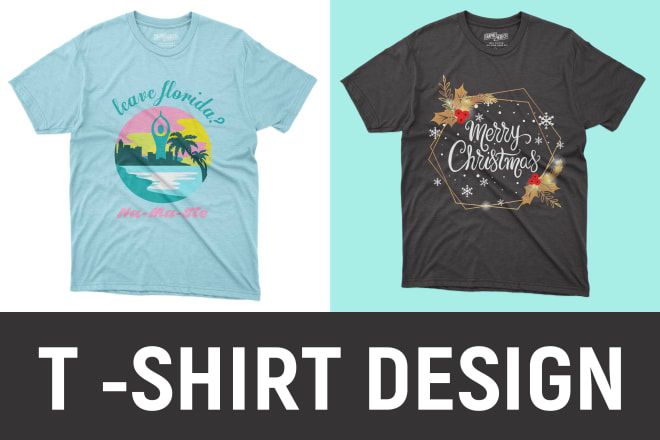 I will design a custom illustrated t shirt design