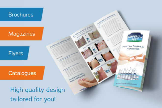 I will design a professional brochure, magazine or flyer