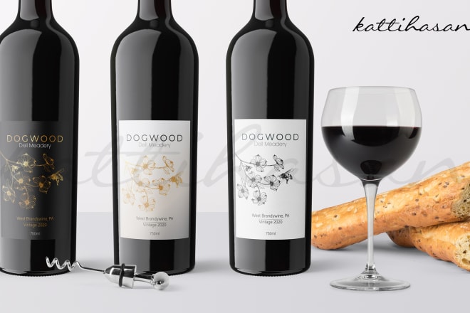 I will design all type of wine label