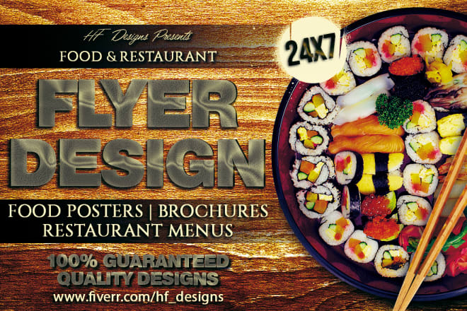 I will design elegant food flyers and posters