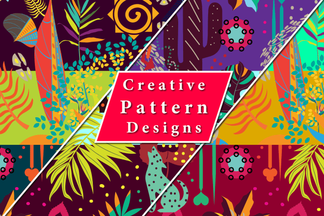 I will design flat vector patterns for fabric, textile printing