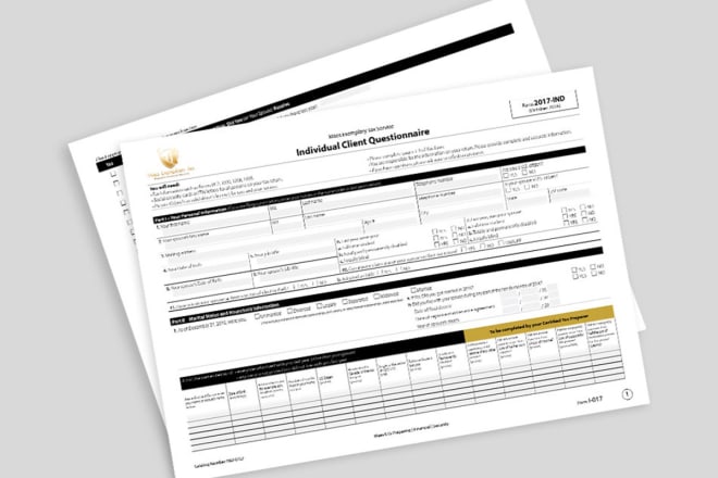 I will design information form, questionnaire, graph or CV