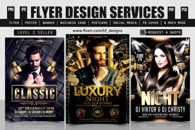 I will design professional event, club, party flyers and posters