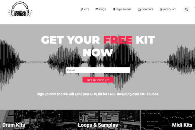 I will design samples loops website