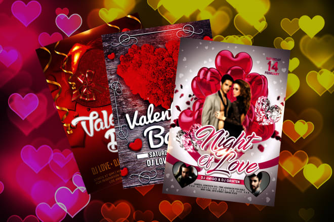 I will design special valentines day flyer or poster for you