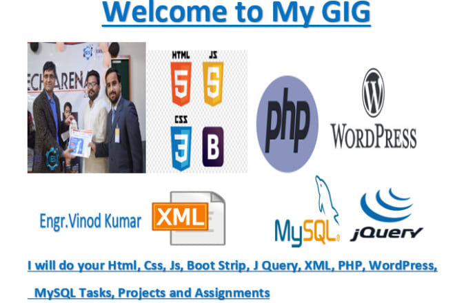 I will develop website using html, CSS, java script, PHP, wordpress
