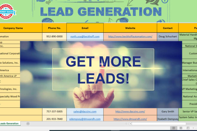 I will do b2b lead generation or business leads