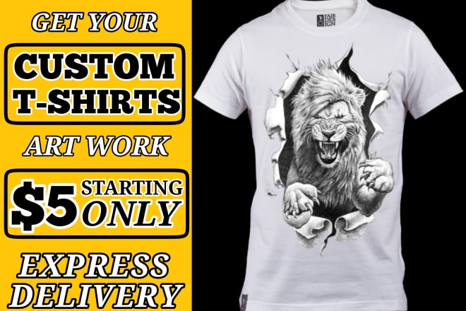 I will do creative unique bulk and trendy 3d graphic t shirt design