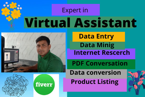 I will do data entry, web research typing and virtual assistant job