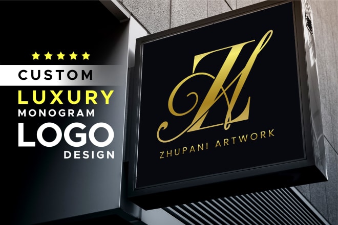 I will do luxury initial letters monogram logo design, free png file