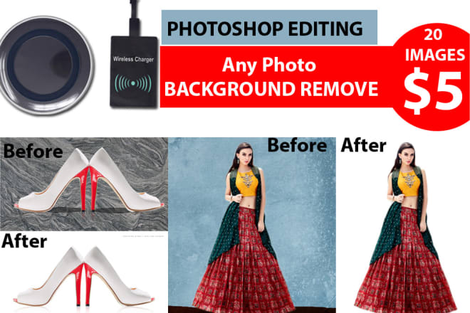I will do photo background removal, photoshop editing
