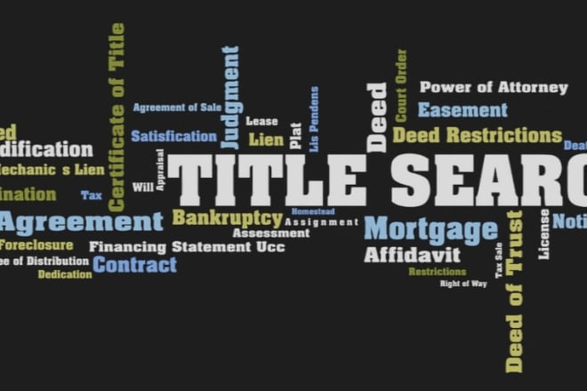 I will do title search and I am a title searcher in title industry