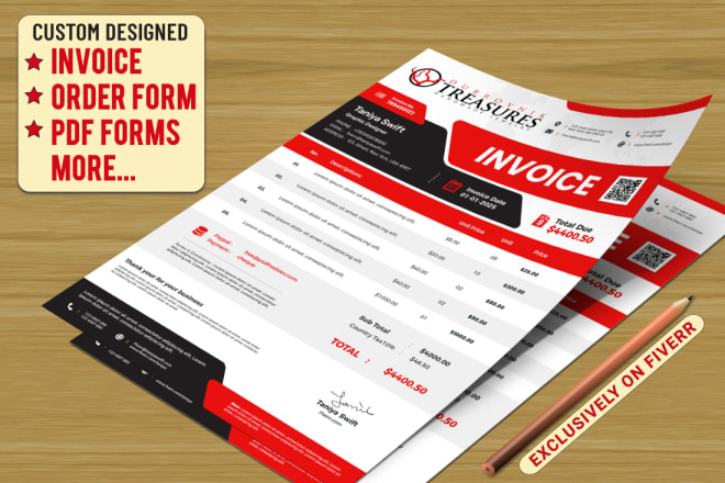 I will edit or design order form, invoice, worksheet, and pricelist