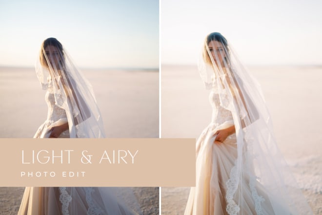 I will edit your photos in bulk with a light and airy look
