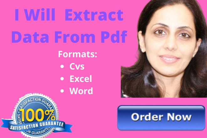 I will extract data from pdf and file conversion