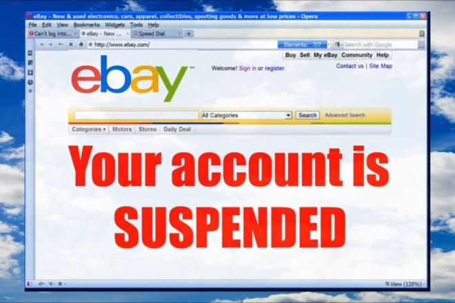 I will reinstate your first ebay suspension in an instant