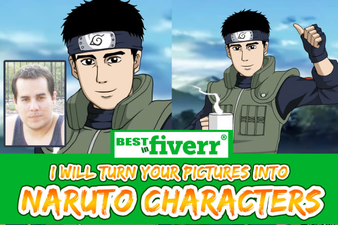 I will turn your pictures into naruto characters