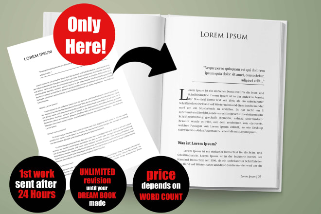 I will typeset, layout, format interior your book or novel for print publish