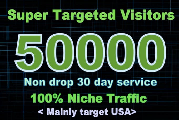 I will analyze and bring 50k niche targeted web traffic