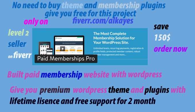 I will build a paid membership site with wordpress