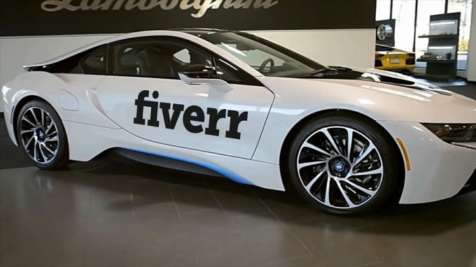 I will create a bmw i8 sport car logo advertising video