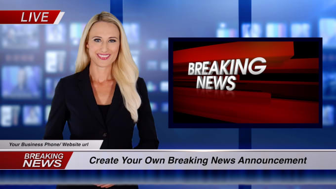 I will create a breaking news video in HD or 4k