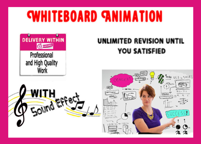 I will create whiteboard video including free music within 12 hour