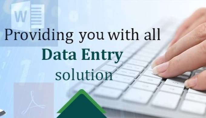 I will data entry with accuracy and data analysis