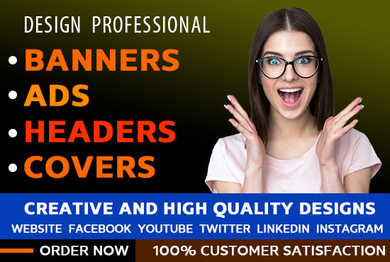 I will design amazing banners, ads, covers